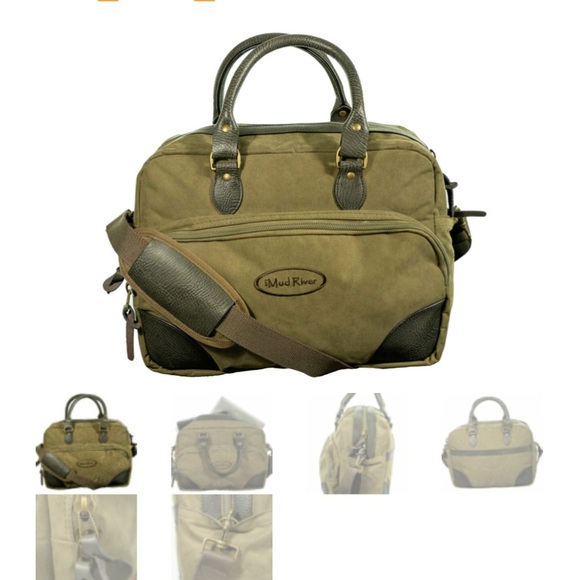 New w/o tags. Madd River briefcase. Canvas & leather. 11.5”x 17”x6.5”. $190 new - Picture 4 of 4